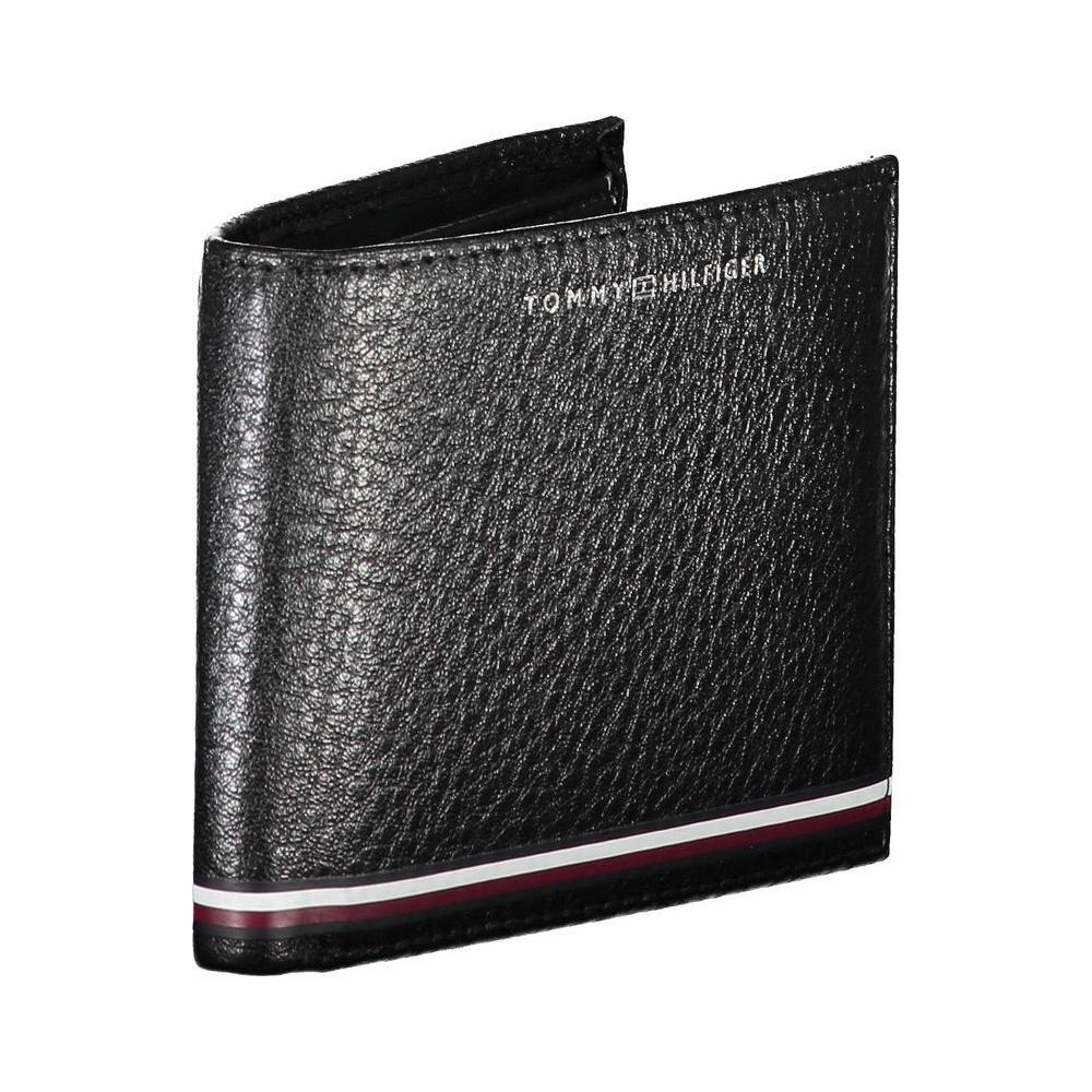 Tommy Hilfiger Black Leather Men Wallet TO-22079