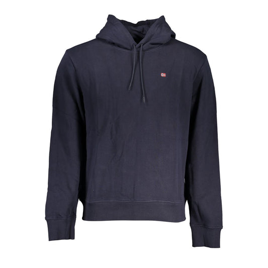 Napapijri Chic Blue Hooded Cotton Sweater for Men NA-28075-S