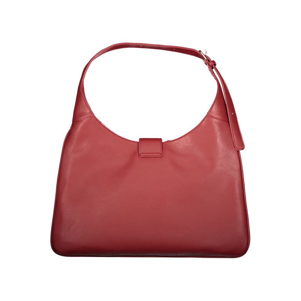 Mario Valentino Red Polyethylene Women Handbag with adjustable handle and luxury design.