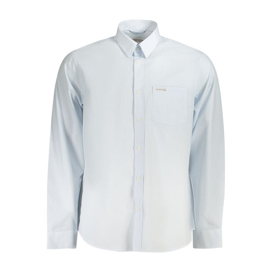Guess Jeans Light Blue Cotton Men Shirt GU-35588-S