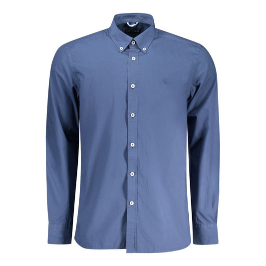 North Sails Blue Cotton Men Shirt NO-35819-S