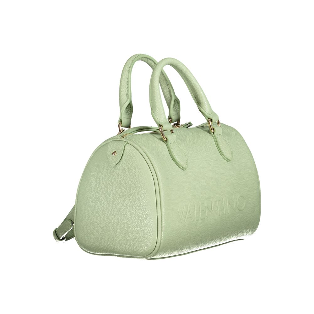 Mario Valentino Green Polyethylene Women Handbag with adjustable strap and sturdy handles, showcasing elegant and eco-conscious design.