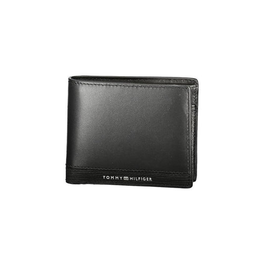 Tommy Hilfiger Black Leather Men Wallet TO-36287