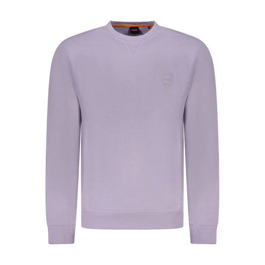 Hugo Boss Purple Cotton Sweatshirt