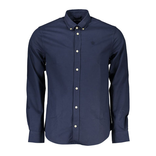 North Sails Blue Cotton Men Shirt NO-23644-S