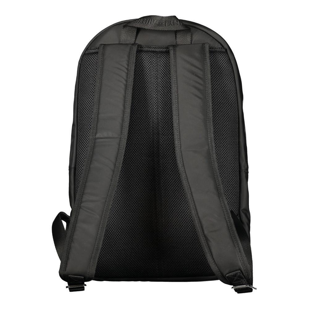 Tommy Hilfiger Black Polyester Men Backpack TO-36357