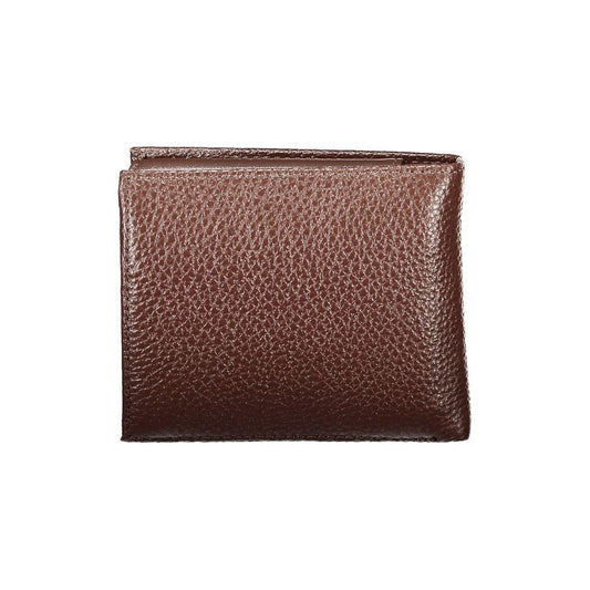 Tommy Hilfiger Elegant Brown Leather Bifold Wallet TO-27173