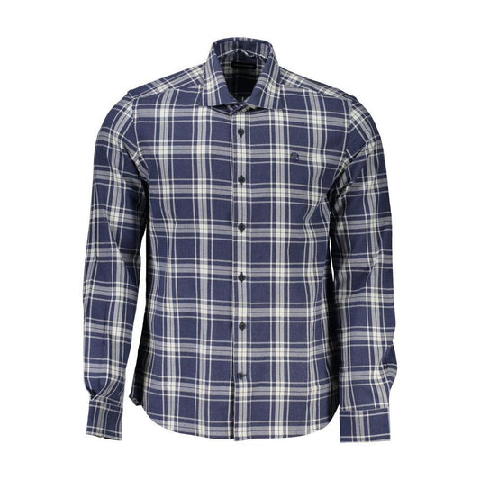 North Sails Blue Cotton Men Shirt NO-23730-M