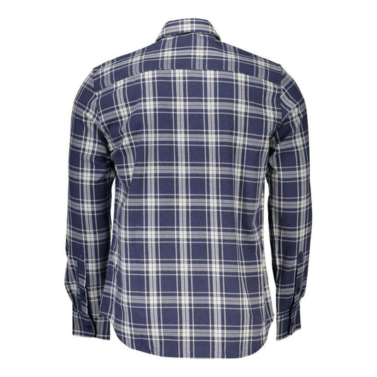 North Sails Blue Cotton Men Shirt NO-23730-M