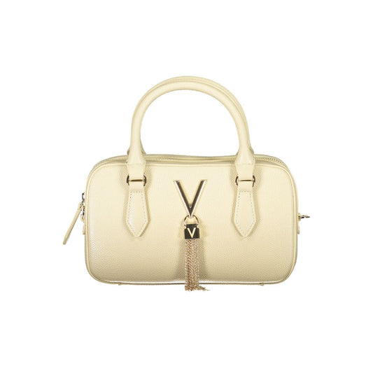 Mario Valentino Beige Polyethylene Women Handbag with elegant design and versatility, featuring adjustable strap and organized interior.