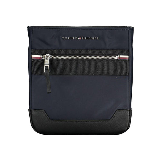 Tommy Hilfiger Sleek Blue Shoulder Bag with Contrasting Details TO-27508