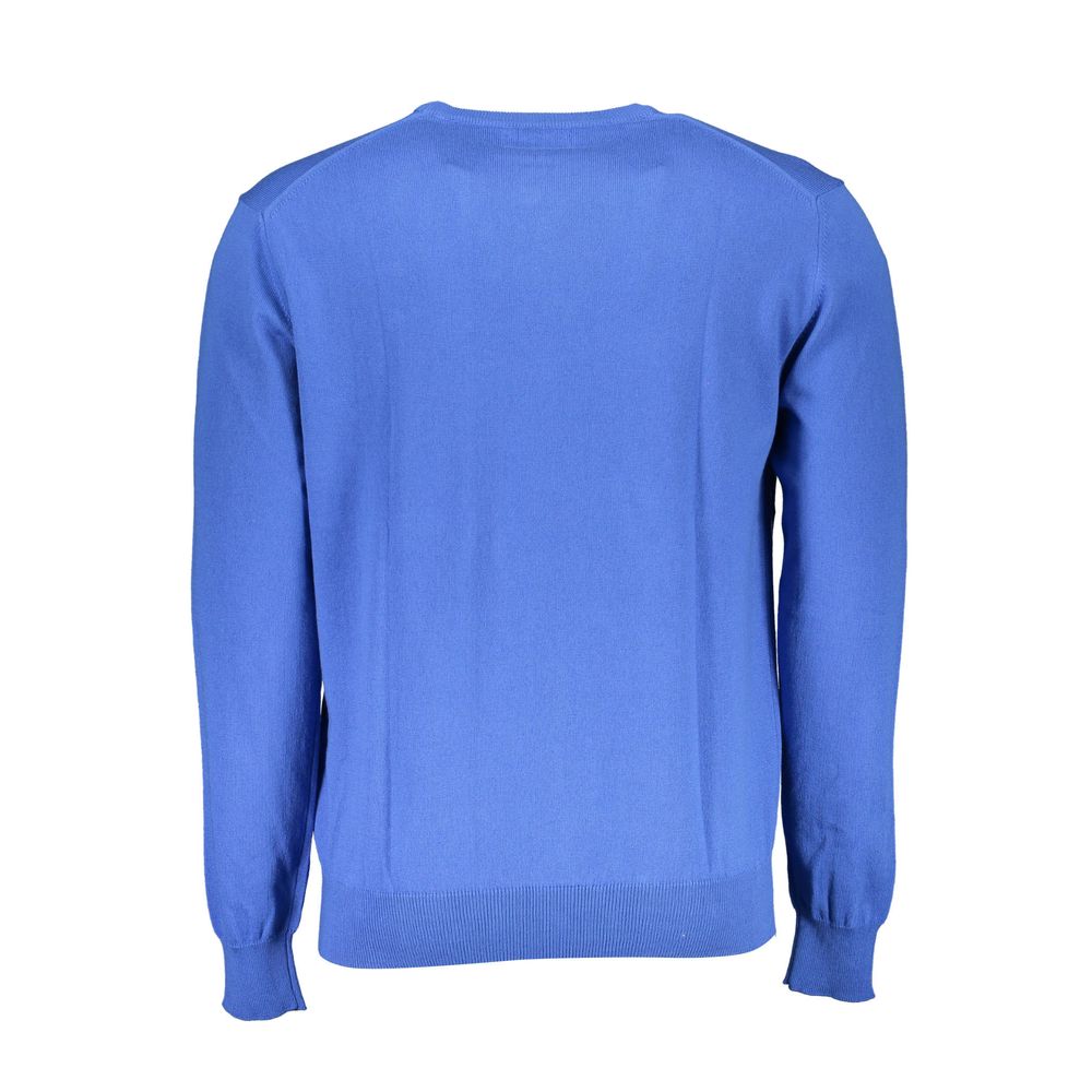La Martina Blue Cotton Sweater
