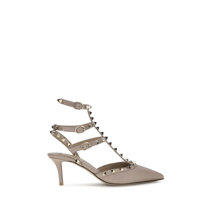 Valentino Garavani Gray Calf Leather Bos Taurus Pumps