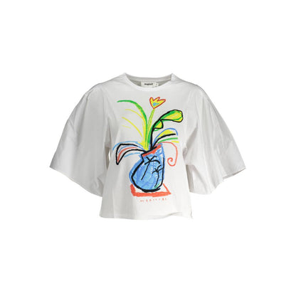 Desigual White Cotton Women Top
