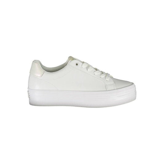 Calvin Klein Sleek White Lace-Up Sneakers with Contrast Detail CA-26173-EU41/US11