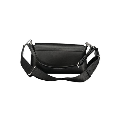 Calvin Klein Black Polyethylene Women Handbag with adjustable strap, showcasing sleek design and versatile style for modern fashionistas.