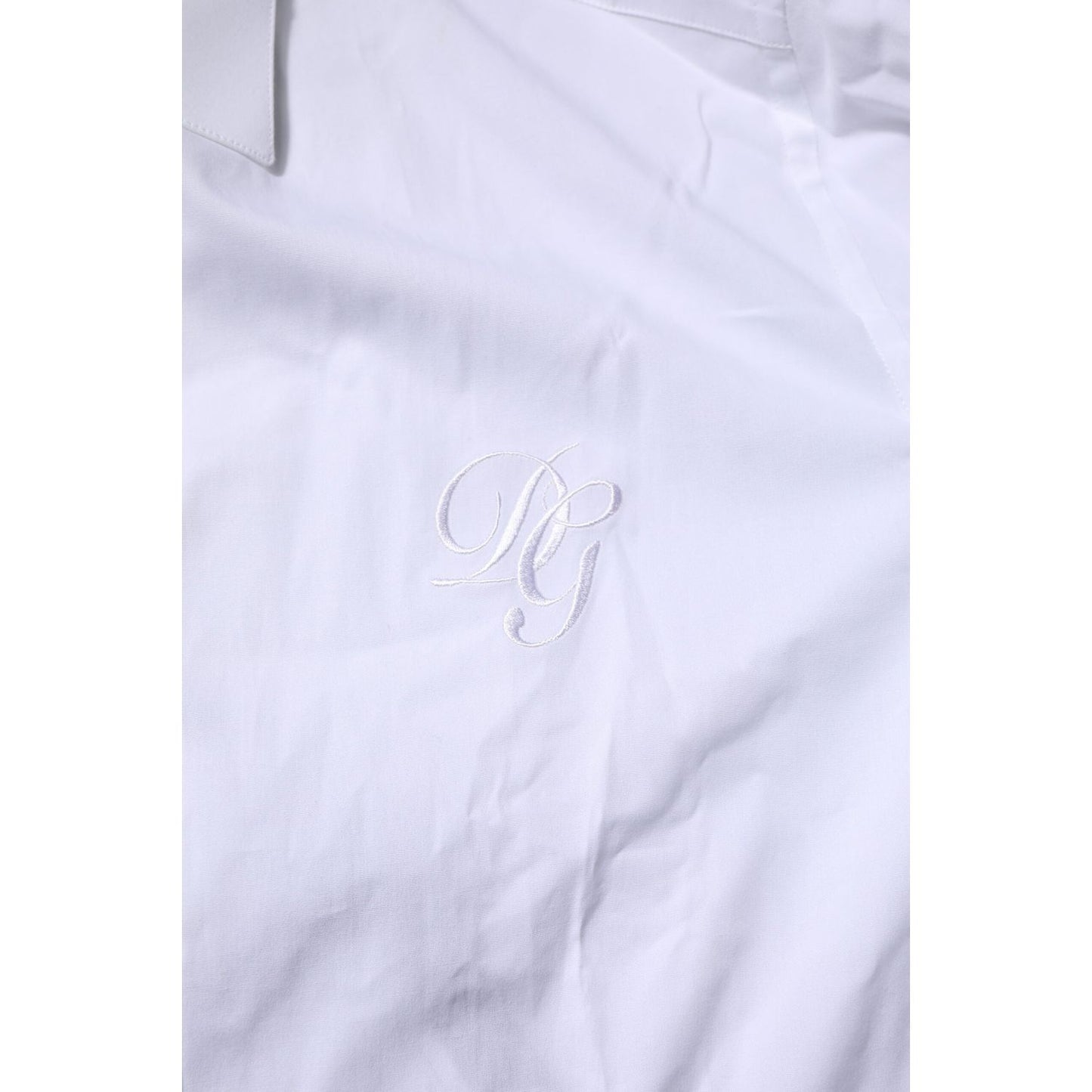 Dolce & Gabbana White Cotton GOLD Long Sleeves Formal Shirt Dolce & Gabbana
