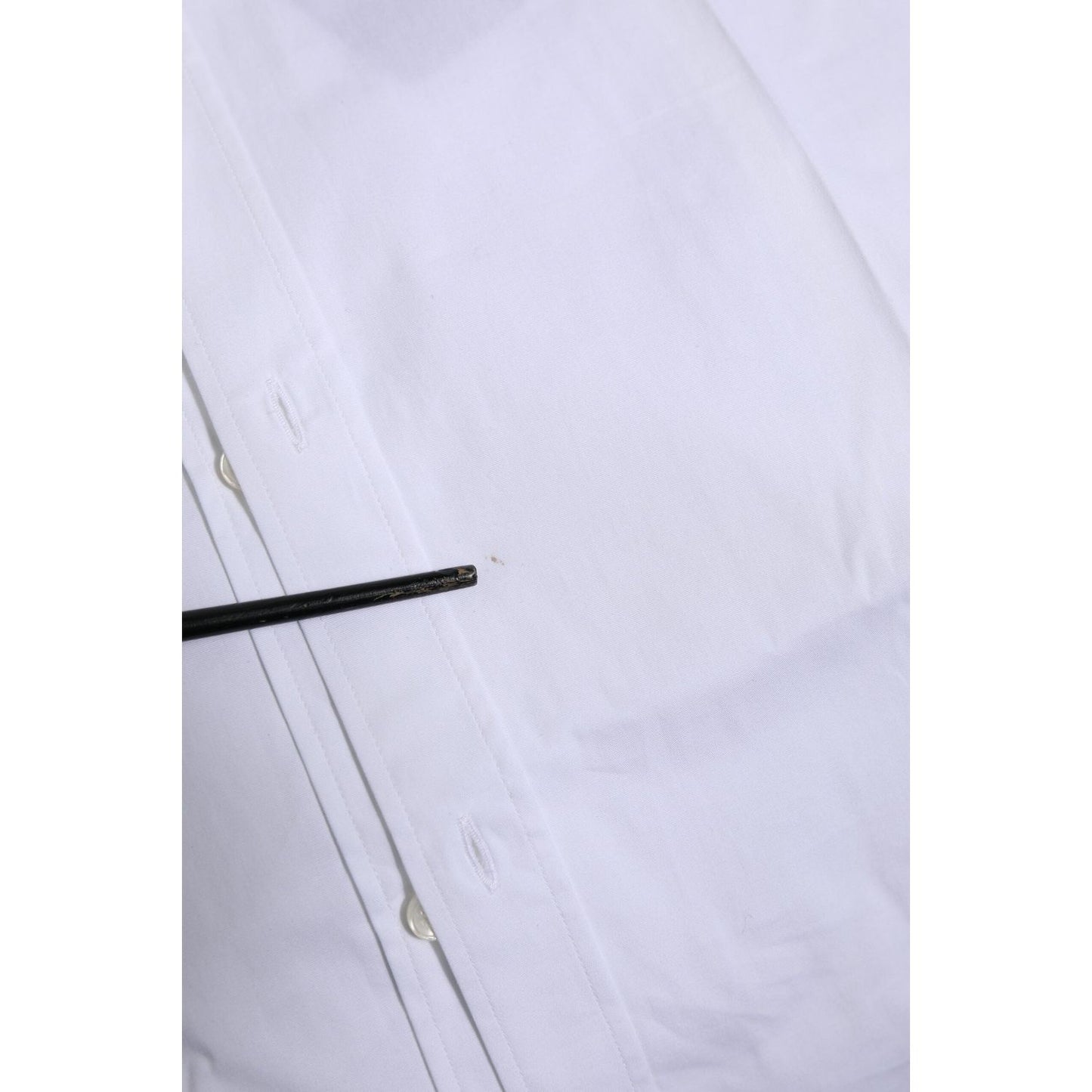 Dolce & Gabbana White Cotton GOLD Long Sleeves Formal Shirt Dolce & Gabbana