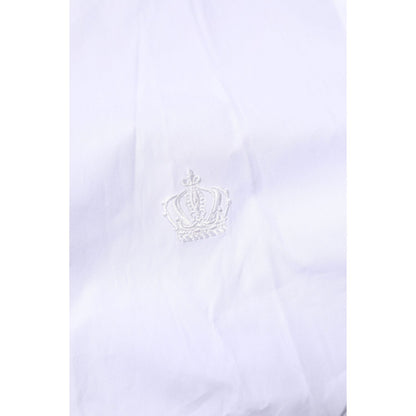 Dolce & Gabbana White Cotton GOLD Long Sleeves Formal Shirt Dolce & Gabbana