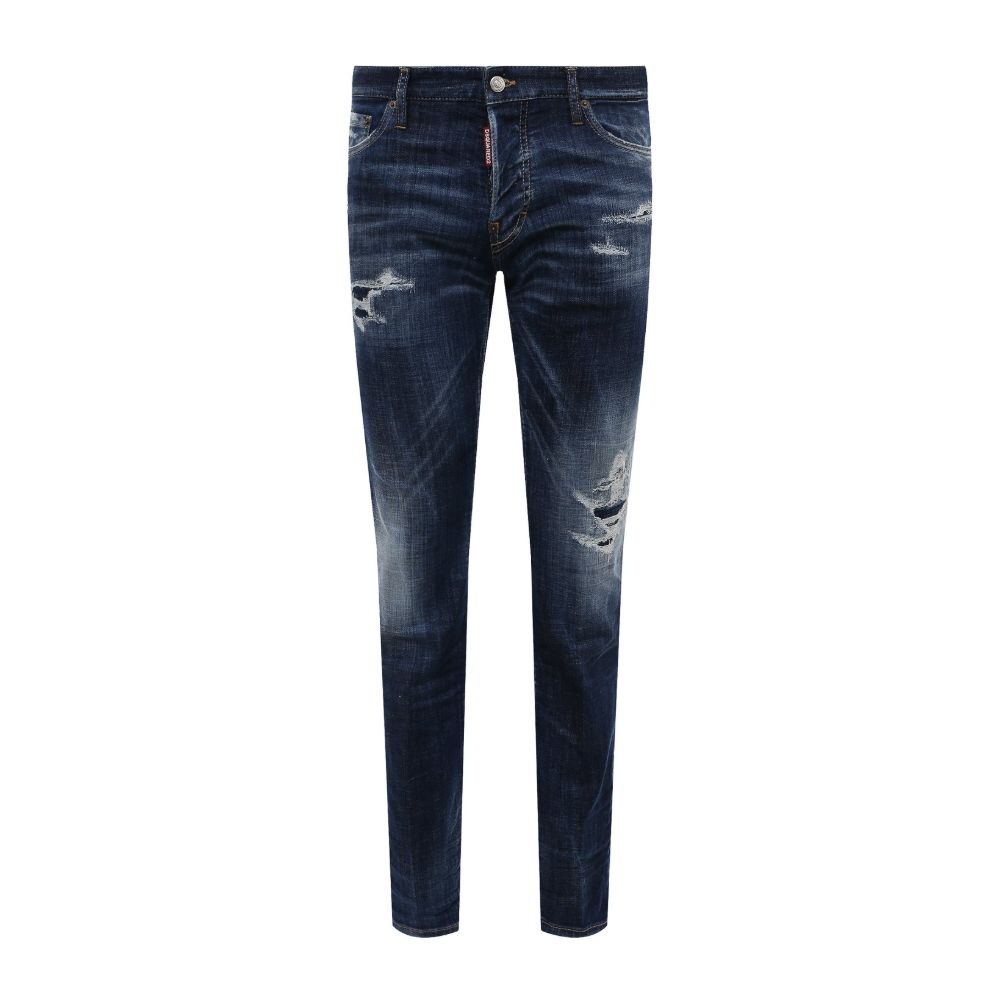 Dsquared² Blue Cotton Men Slim Jean