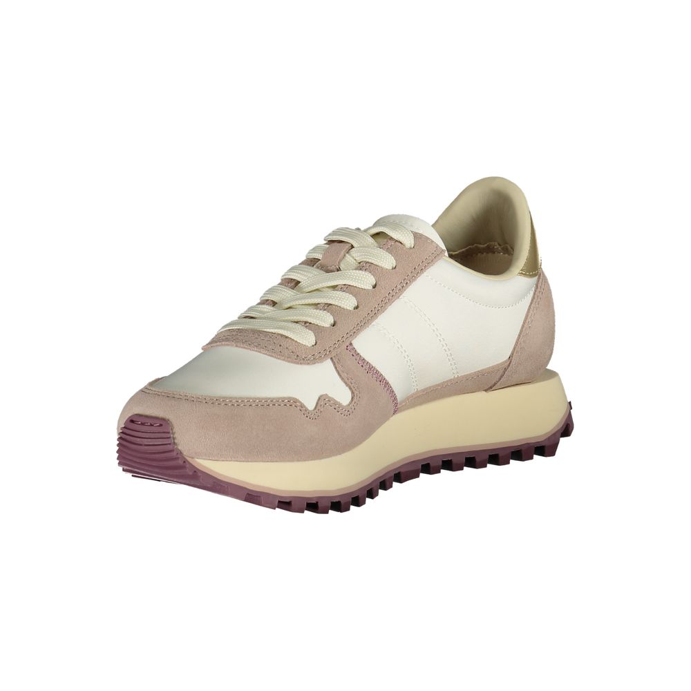 Blauer White Polyester Sneaker
