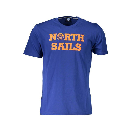 North Sails Blue Cotton Men T-Shirt NO-17675-S
