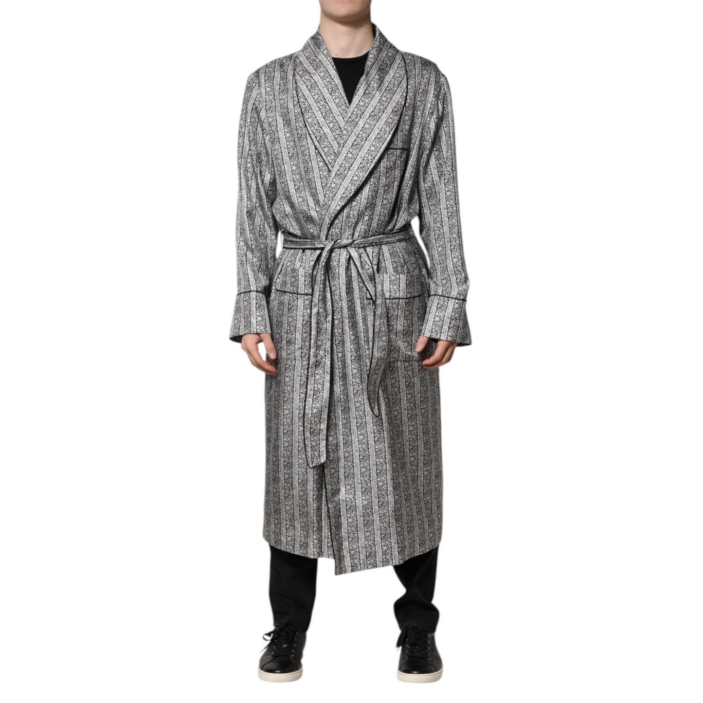 Dolce & Gabbana Multicolor Floral Robe Coat Wrap Jacket Dolce & Gabbana