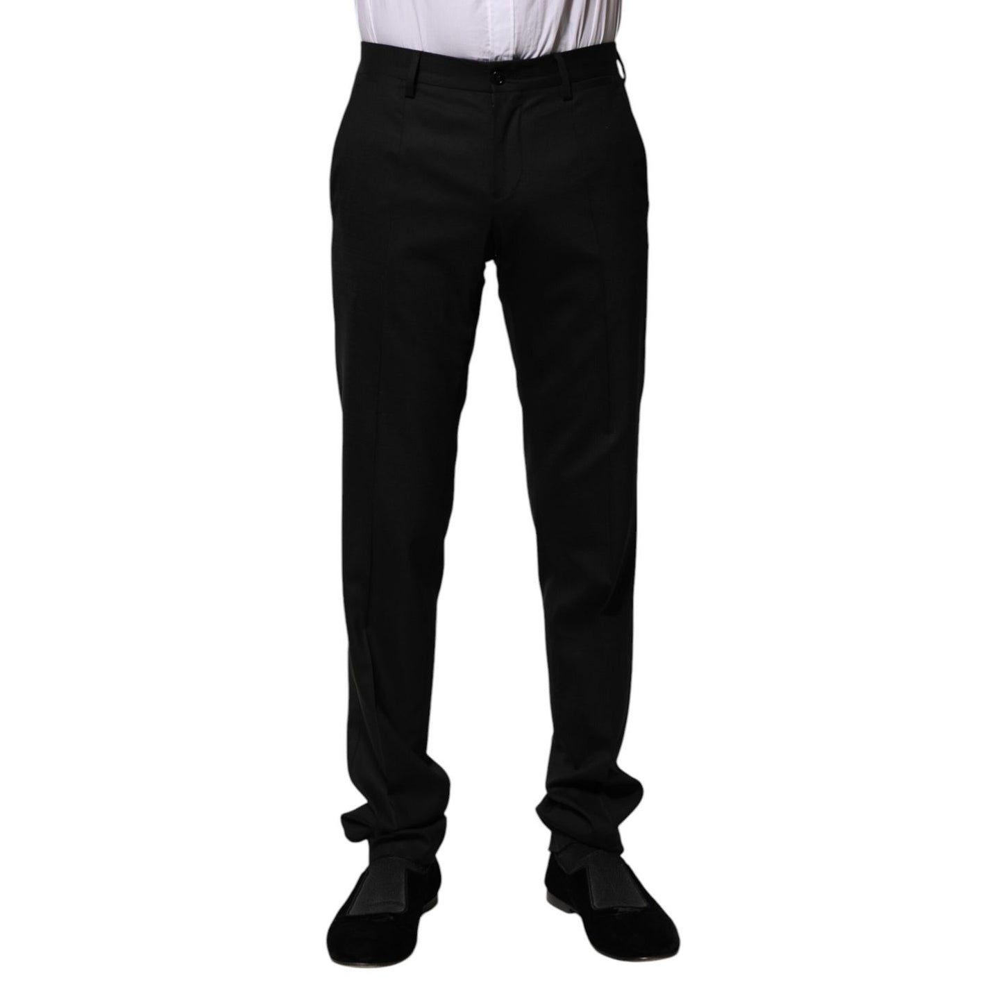 Dolce & Gabbana Black Wool Formal Dress Pants Dolce & Gabbana