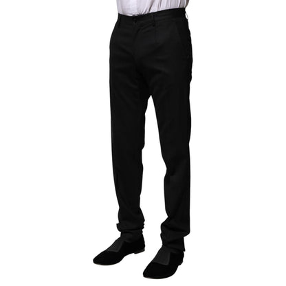 Dolce & Gabbana Black Wool Formal Dress Pants Dolce & Gabbana