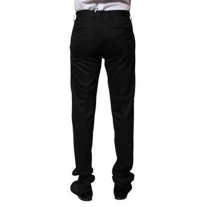 Dolce & Gabbana Black Wool Formal Dress Pants Dolce & Gabbana