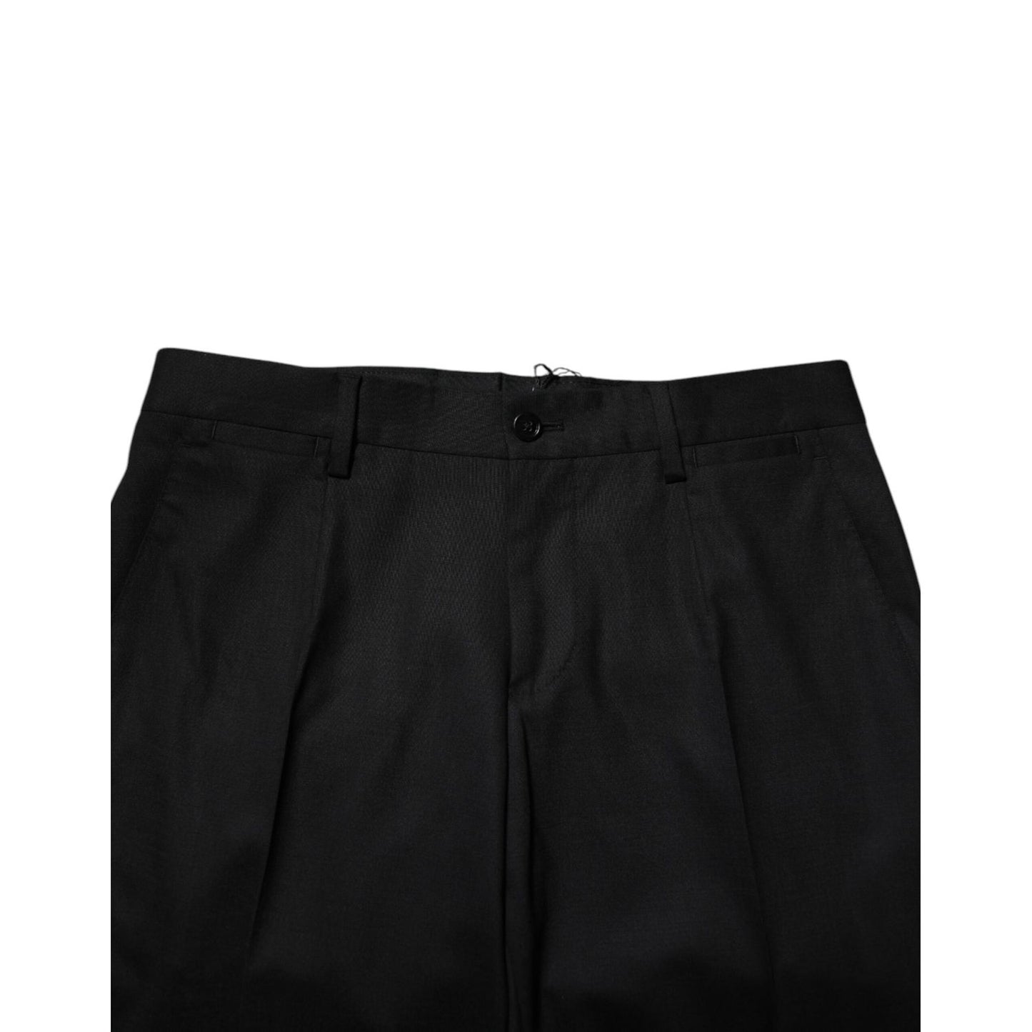 Dolce & Gabbana Black Wool Formal Dress Pants Dolce & Gabbana