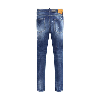 Dsquared² Blue Cotton Slim Fit Jeans Dsquared²