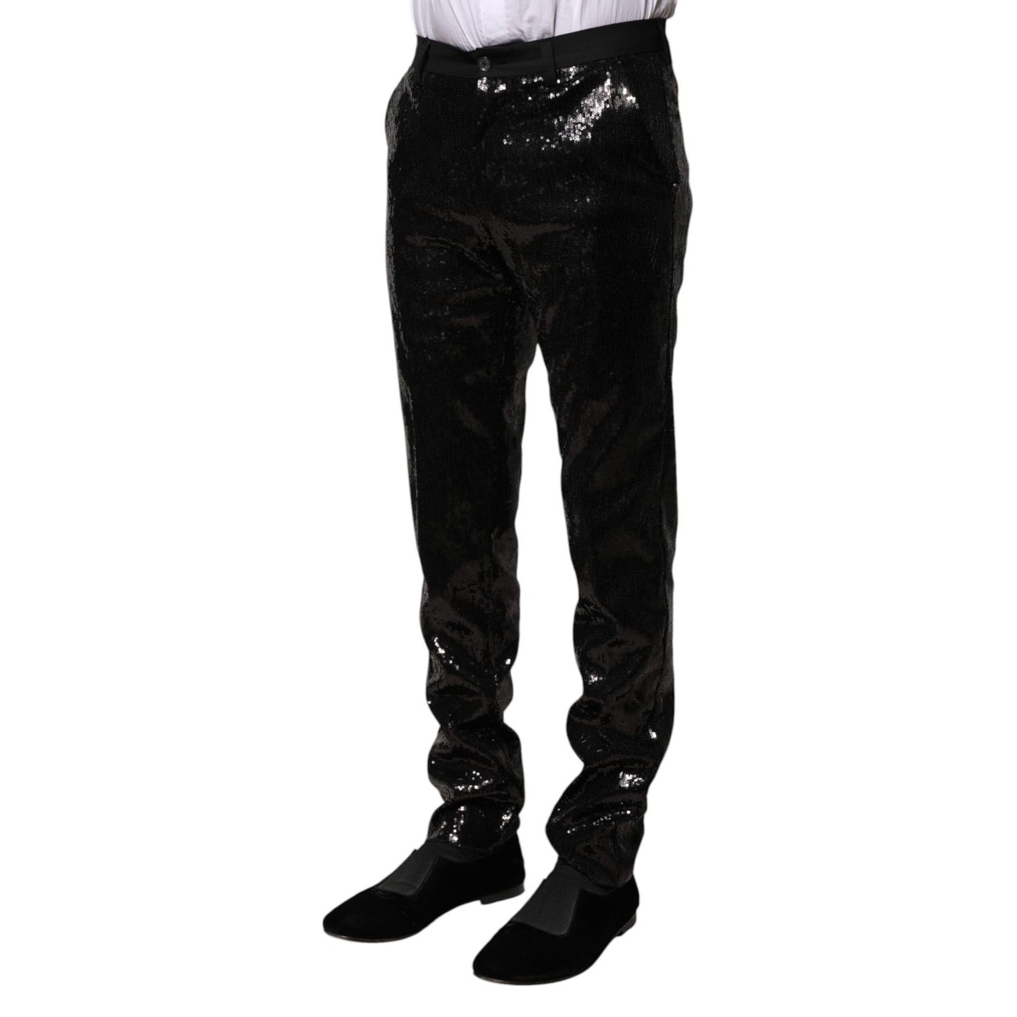 Dolce & Gabbana Black Sequined Embellishment Pants Dolce & Gabbana