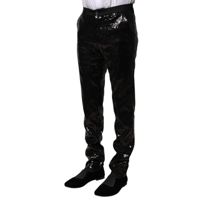 Dolce & Gabbana Black Sequined Embellishment Pants Dolce & Gabbana