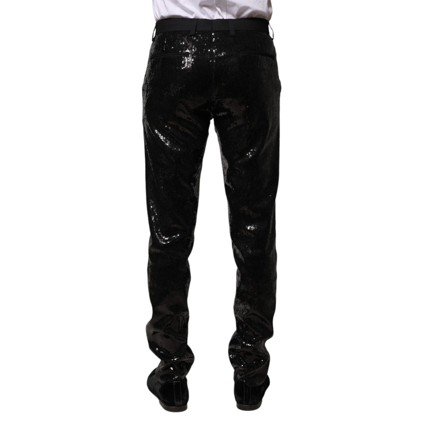 Dolce & Gabbana Black Sequined Embellishment Pants Dolce & Gabbana
