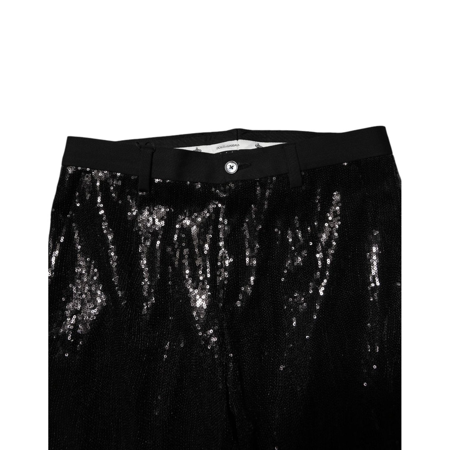 Dolce & Gabbana Black Sequined Embellishment Pants Dolce & Gabbana