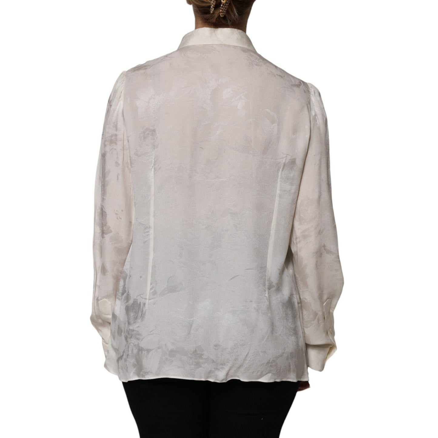 Dolce & Gabbana White Button Down Long Sleeves Blouse Top Dolce & Gabbana