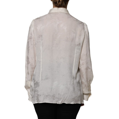 Dolce & Gabbana White Button Down Long Sleeves Blouse Top Dolce & Gabbana