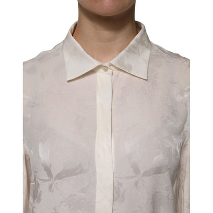 Dolce & Gabbana White Button Down Long Sleeves Blouse Top Dolce & Gabbana