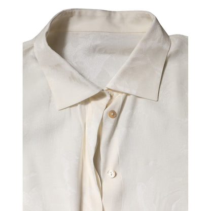 Dolce & Gabbana White Button Down Long Sleeves Blouse Top Dolce & Gabbana