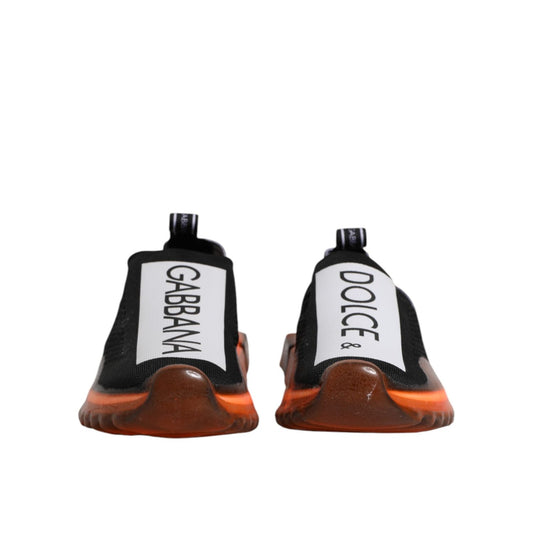 Dolce & Gabbana Black White Slip On Sorrento Sneakers Shoes MV7257-42