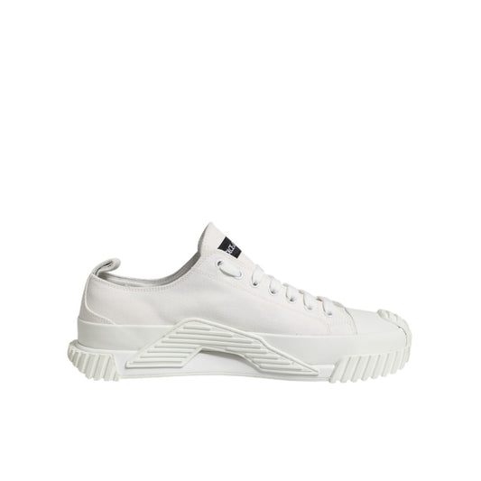 Dolce & Gabbana White Cotton NS1 Low Top Sneakers Shoes MV7259-43