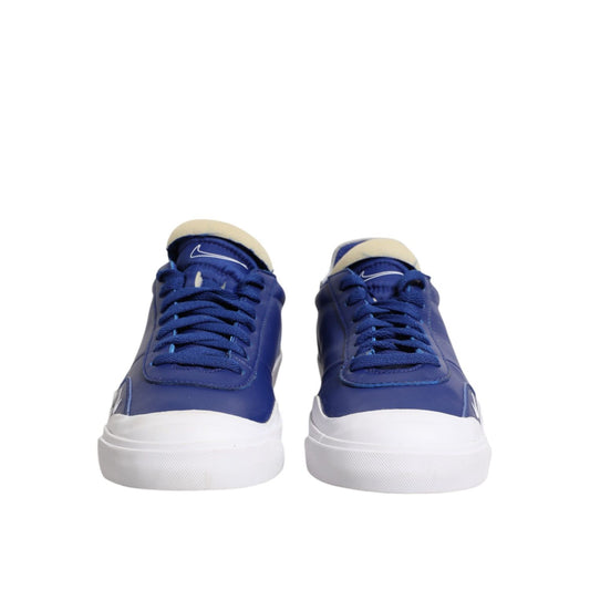 Nike White Blue Lace Up Low Top Drop-Type PRM Sneakers Shoes MV7277-40.5