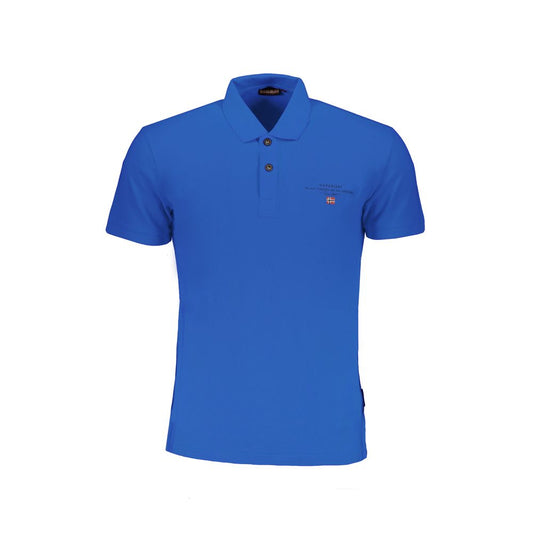 Napapijri Blue Cotton Polo Shirt NA-29497-S