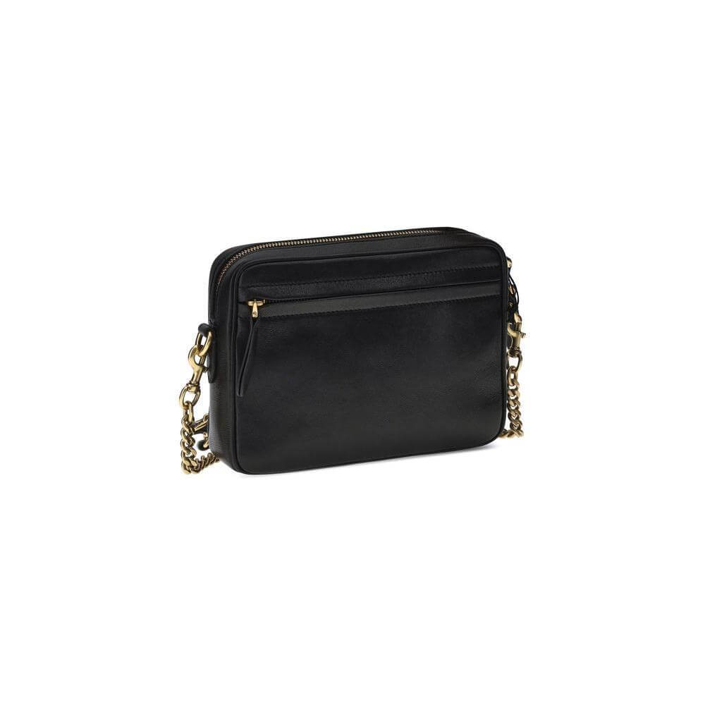 Front view with bag zipped and handles upright.