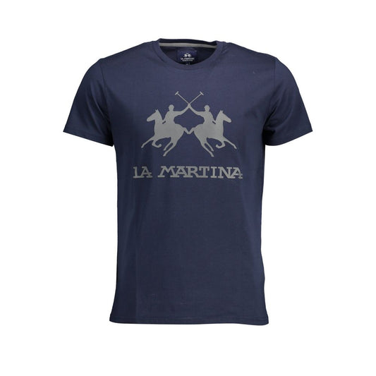 La Martina Blue Cotton T-Shirt