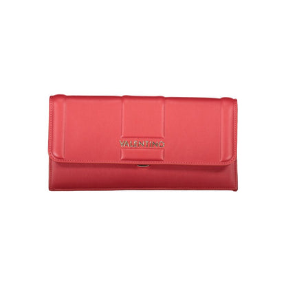 Mario Valentino Red Polyethylene Women Handbag with chain strap and internal pocket, showcasing fashion and functionality.