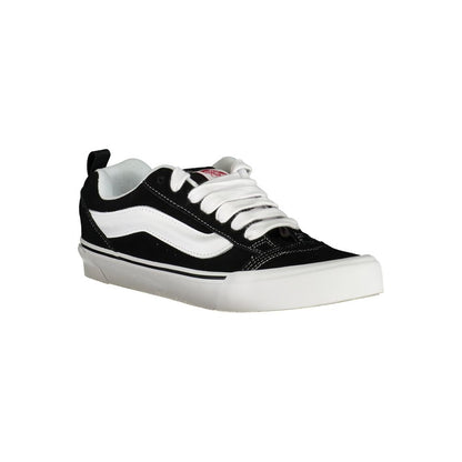 Vans Black Polyester Men Sneaker with iconic Old Skool design, durable materials, and Vans logo, perfect for casual and skateboarding style.