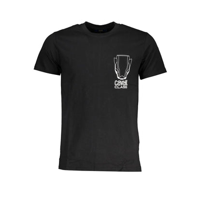 Cavalli Class Black Cotton Men T-Shirt