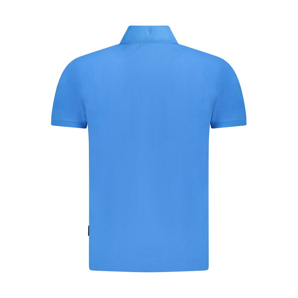 Napapijri Blue Cotton Men Polo Shirt NA-35686-S